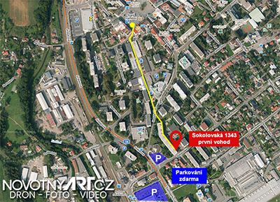 Mapa cesty ze Starého náměstí Rychnov nad Kněžnou